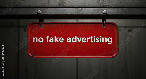 Red metal sign stating 