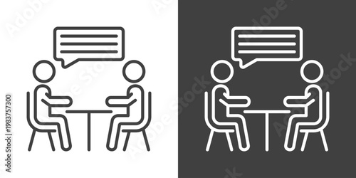 Interview Icon Set Vector Collection Isolated In Black And White