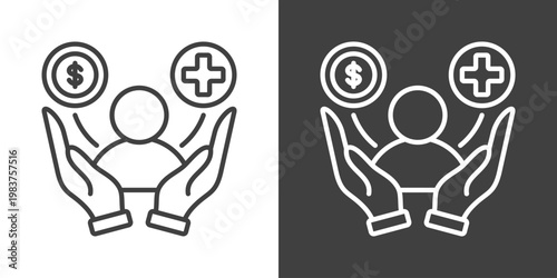 Employee Benefit Icon Set Vector Collection Isolated In Black And White