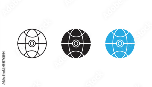 Abstract globe-like sphere with intersecting lines symbolizing global connectivity, communication networks, worldwide data exchange, and digital infrastructure.