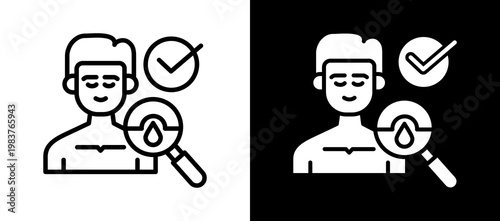 Mole Check whiteblack icon