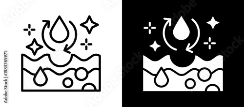 Skin Repair whiteblack icon