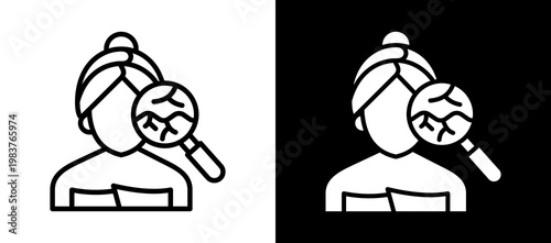 Dry Skin whiteblack icon