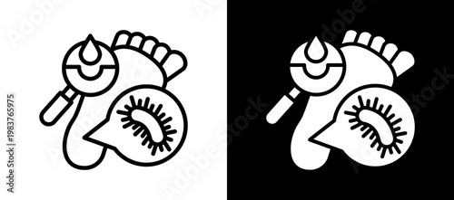 Skin Infection whiteblack icon