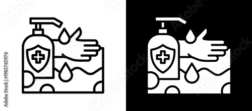 Eczema Care whiteblack icon