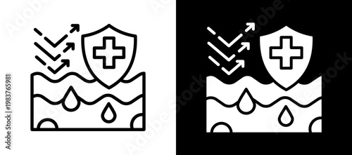 Skin Protection whiteblack icon