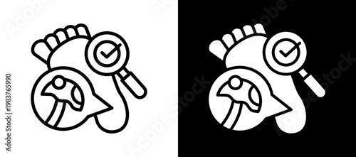 Fungal Infection whiteblack icon