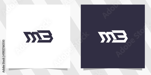 letter mb bm logo design