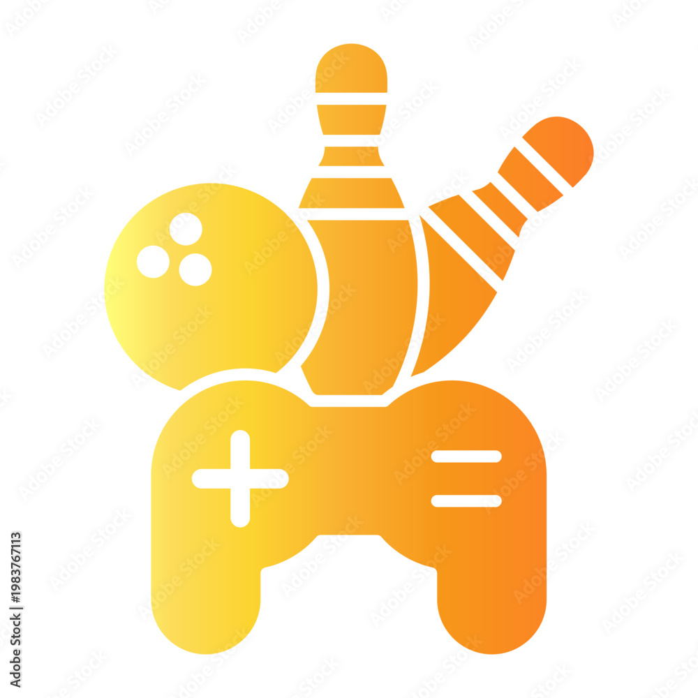 Fototapeta premium bowling Gradient icon