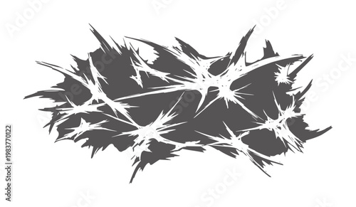 Abstract jagged white lines forming chaotic texture dark gray