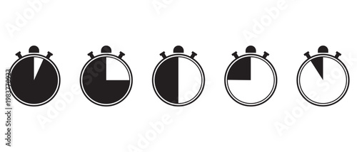 stopwatch vector illustration, stopwatch icon on white background.