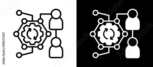 Structural Change whiteblack icon