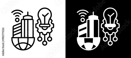 Modernization whiteblack icon