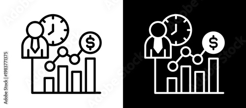 Market Shift whiteblack icon