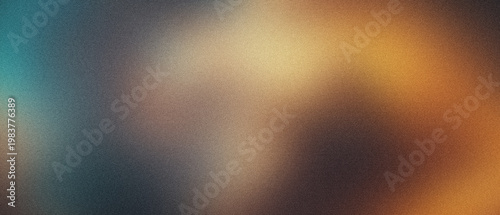 Cuadro en lienzo Vintage film grain background with warm amber light leaks, retro cinematic texture with soft bokeh and blurry gradients, nostalgic analog aesthetic for creative overlays and moody designs