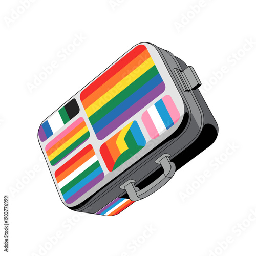 Pride travel suitcase.