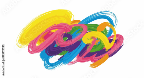 colorful abstract paint strokes.