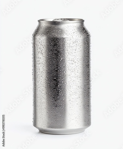 水滴がついた冷たいアルミ缶