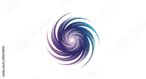 Abstract Galaxy Spiral Swirl Design in Motion.