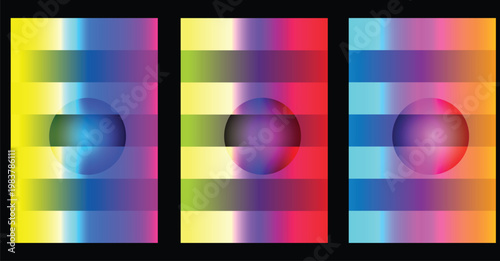 Abstract gradient composition with elliptical forms a colorful digital artwork