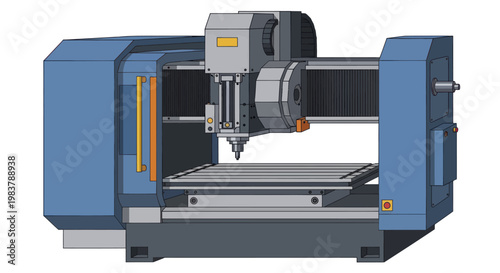 Industrial CNC Machine for Precision Manufacturing and Engraving.