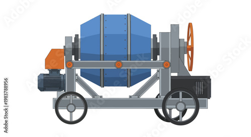 Industrial Concrete Mixer Machine for Construction Work.