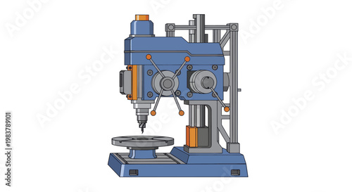 Industrial Drill Press Machine for Precision Metalworking Operations.