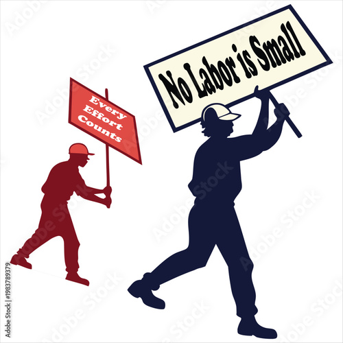 Differing perspectives on labor rights during a protest