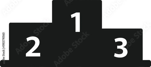 Podium, winner podium, ranking podium, 1 2 3 place, award pedestal