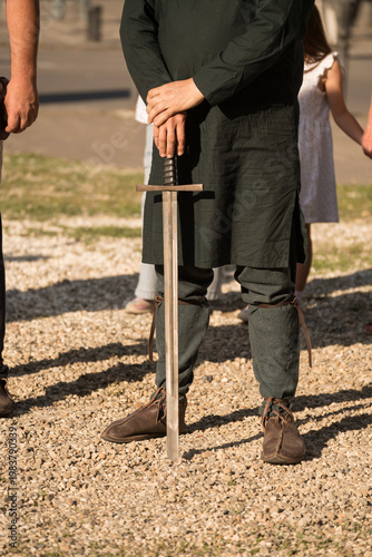  a collectible medieval-style sword , Steel Hunting Long Sword, Battle Sword