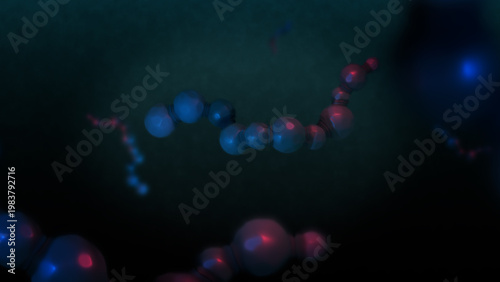 Vászonkép Streptococcus Pygenes Bacteria with Cinematic Lighting
