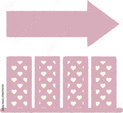 Bar Graph -2- Parallel -1- Heart, isolated on white background