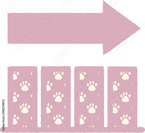Bar Graph -2- Parallel -1- Paw Pad, isolated on white background