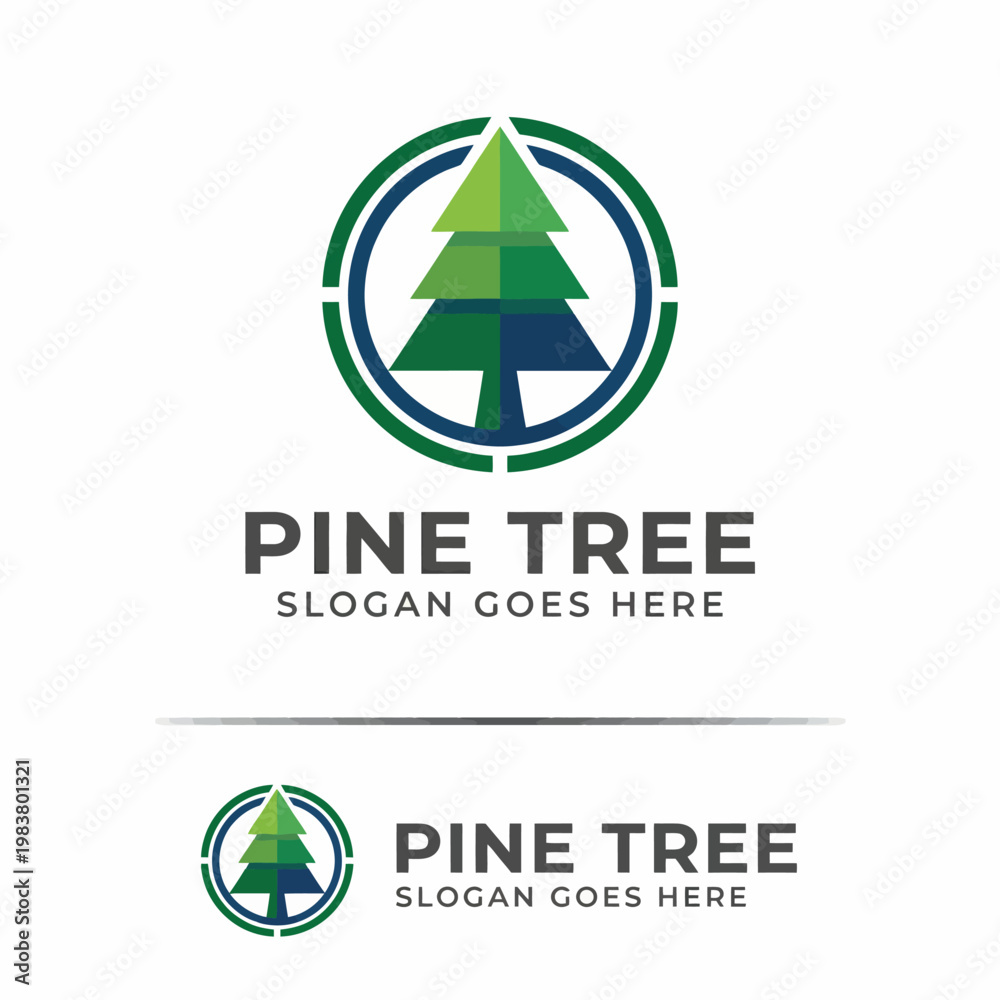 Obraz premium This logo features a stylized pine tree design, conveying themes of nature, sustainability, and environmental consciousness, ideal for eco-friendly brands and products.