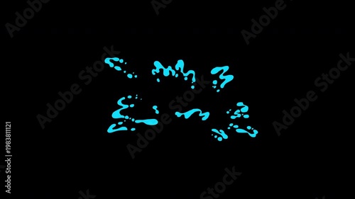 Cartoon Water Splash Transition Wipe Effect With Alpha