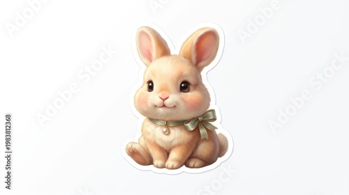 The Easter Bunny with a Basket of Bright Eggs