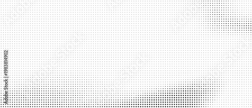 Halftone dots pattern with gradient effect on white background