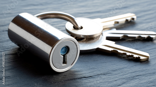 A bunch of silver metal keys on a ring rests against a black background, symbolizing a secure house lock and the business access system that provides the key to success