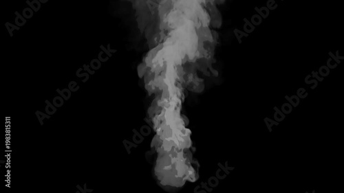 Black and white cartoon look smoke circle loop effects animation