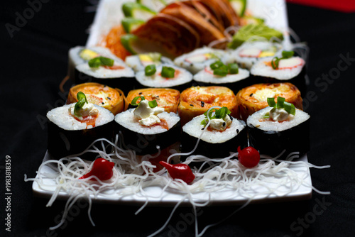 sushi with salmon