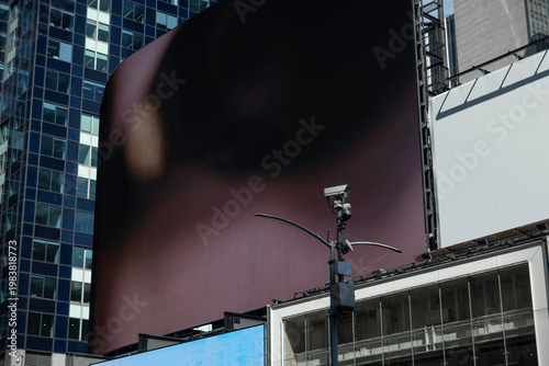 Bild auf Leinwand Large Digital Billboard in Times Square with Copy Space