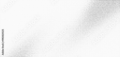 Halftone dots pattern with gradient effect on white background