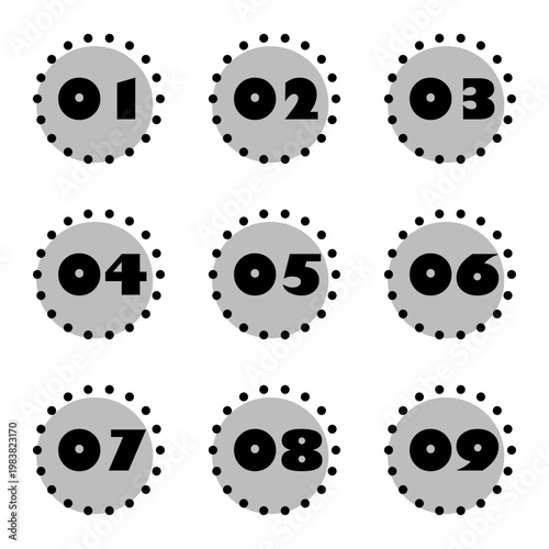 イラスト素材：ポイント,吹き出し,数字,付箋,注目,注意,重要	