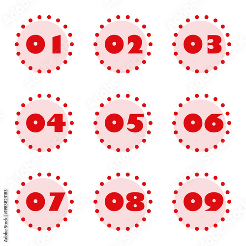 イラスト素材：ポイント,吹き出し,数字,付箋,注目,注意,重要	