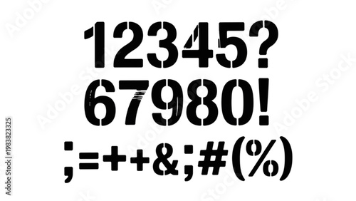 Mysterious scrambled keys and symbols on a plain background Vector