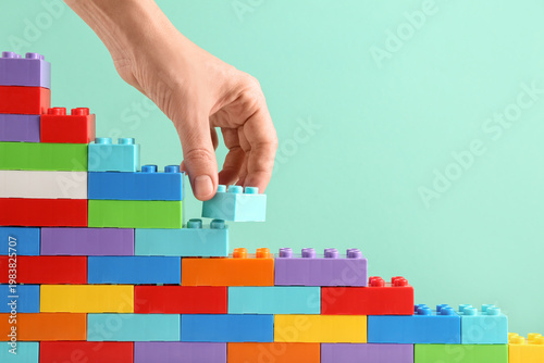 Female hand with colorful p...