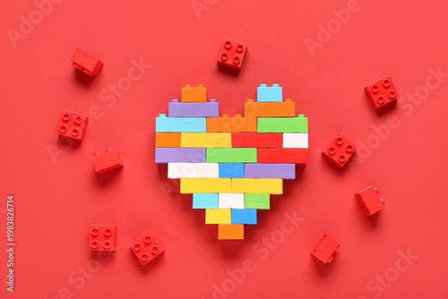 Heart made of colorful plas...