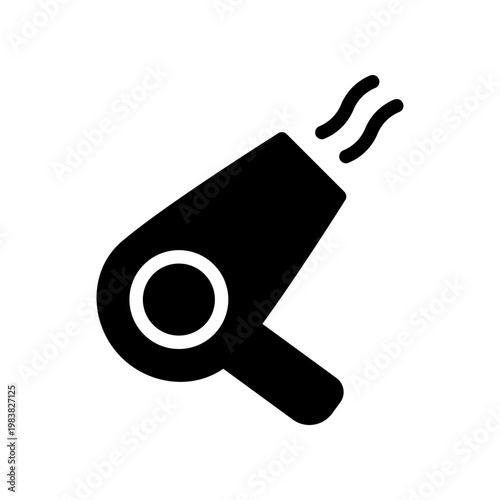 Hair Dryer Icon - Blow Dryer Symbol for Beauty, Salon, Styling, and Grooming