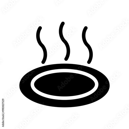 Hot tub spa jacuzzi icon vector image for relaxation and wellness on a silhouette design