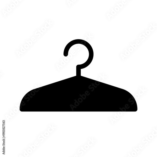 The hanger icon. Clothes rack symbol. Cloakroom pictogram, Wardrobe sign, Vector graphics
